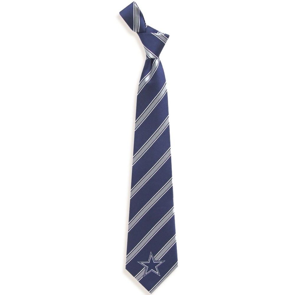 NFL Cowboys Blue and White Striped Tie Elegant Accessory